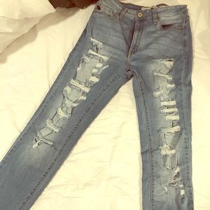 KanCan Distressed High Rise Jeans